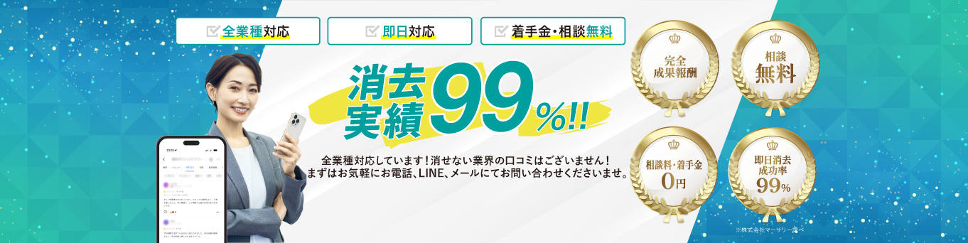 削除実績99%、