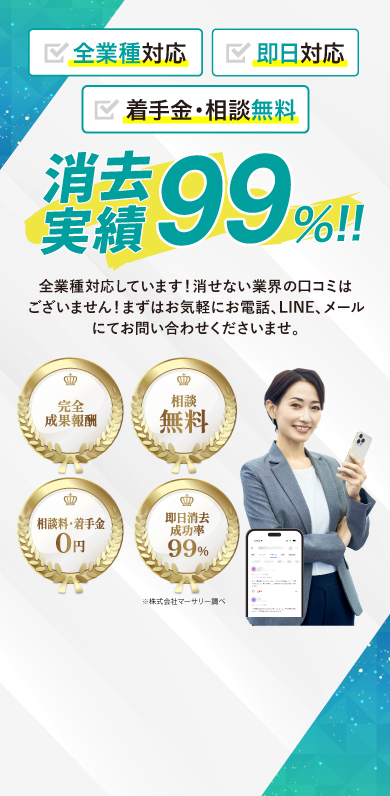 削除実績99%、